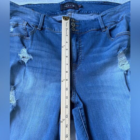 Torrid Premium Stretch Distressed High Rise Jeans Blue Size 24R - Picture 6 of 8